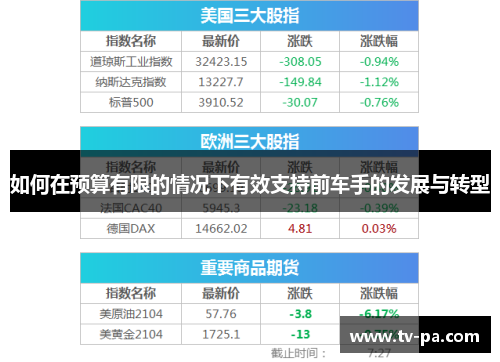 如何在预算有限的情况下有效支持前车手的发展与转型